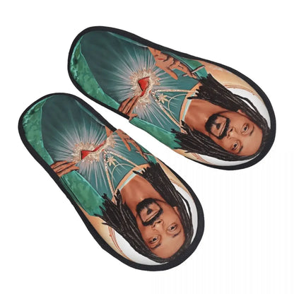 Snoop Dogg Goes Jesus Guest Slippers for Bedroom Women Custom Print House Slipper