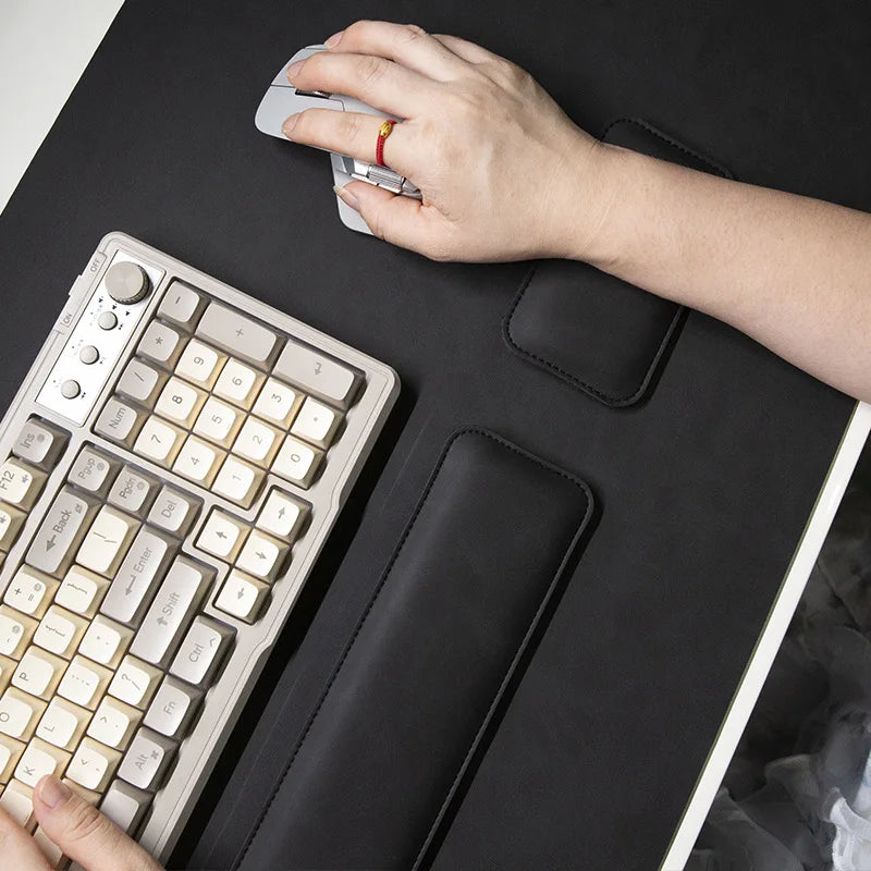 Wrist Pad Rest Keyboard Guard Three Pieces Desk Pad Waterproof PU Mouse Pad Large Mousepad Laptop Non-slip Desk Mat Mouse Mat