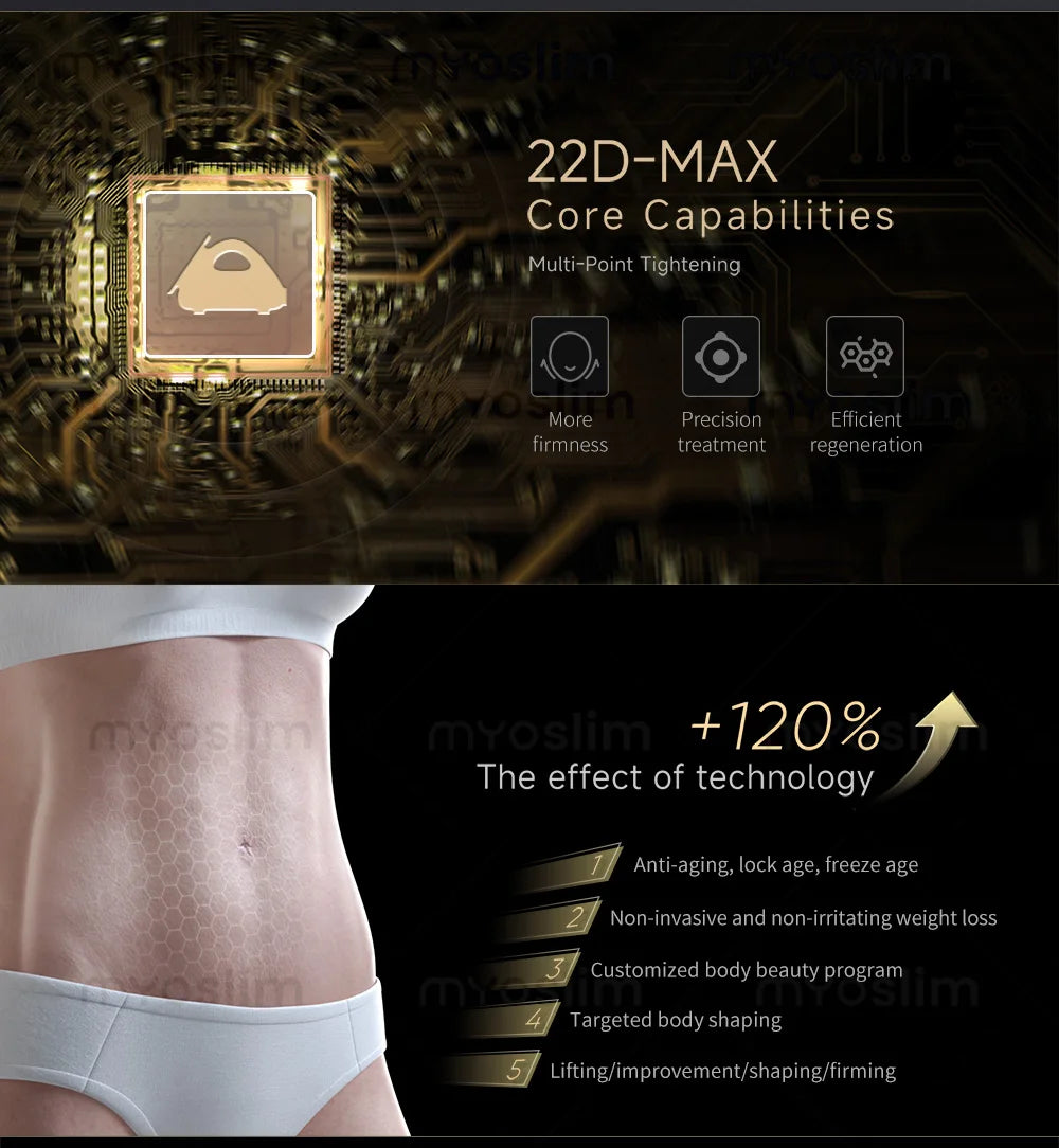 22D MAX Hifu skin rejuvenation facial lifting skin firming anti-aging beauty machine, suitable for salons