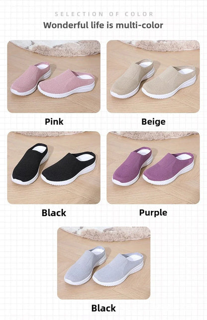 Women's Summer Shoes Plus Size Casual Single Ladies Shoes Soft Sole Cover Half Slippers Sale Shoes with Free Shipping