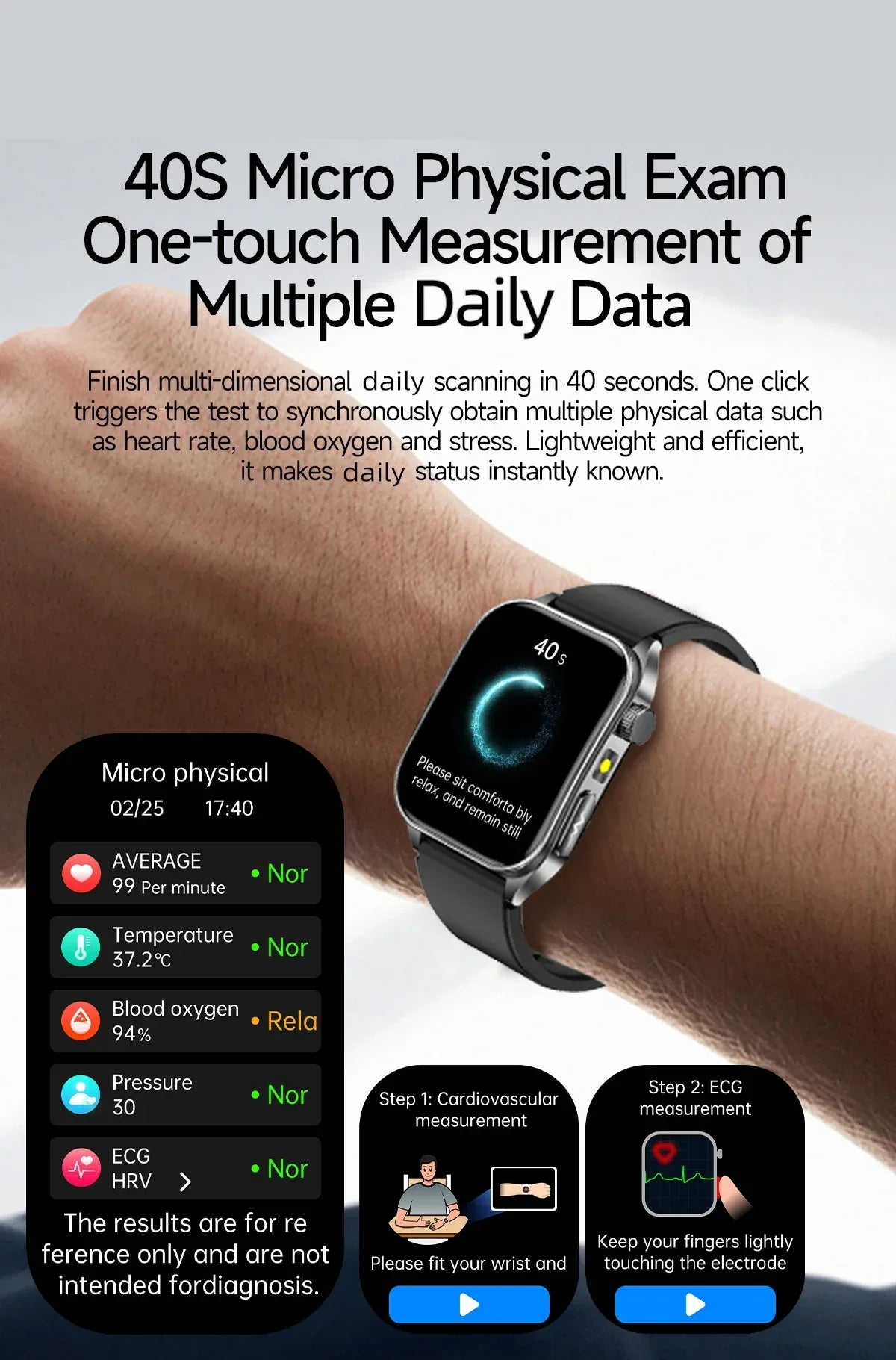 LIGE New Accurate ECG+PPG Smart Watch Laser Therapy Blood Lipid Uric Acid BP Heart Health Analysis BT Call Smartwatch Men Women