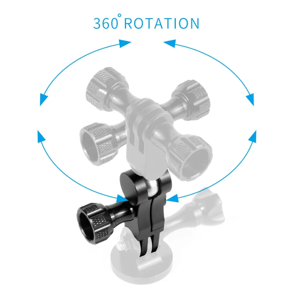 Universal Aluminum Arm Adapter Mount Bracket Connector W/ Knob 1/4'' Inch Screw for GoPro for OSMO Action YI Sports DSLR Cameras