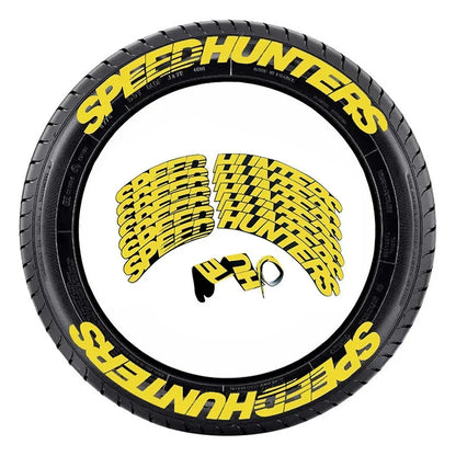 3D Car Tires & Rim Stickers PVC Waterproof Letters Decal Automobile Motorcycle Tire Decoration Wheel Sticker for SPEED HUNTETERS