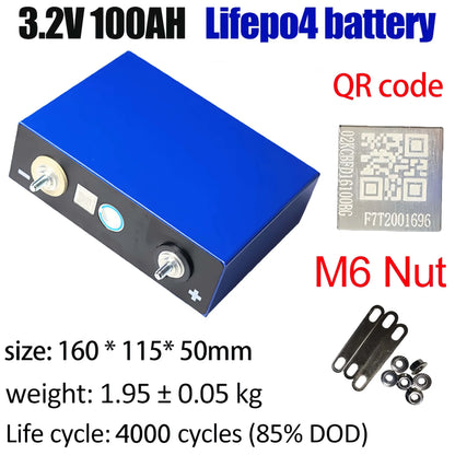 3.2V 360ah 340ah 100ah Lifepo4 Grade A battery 3C high-power energy storage rechargeable battery IY olf solar energy camping