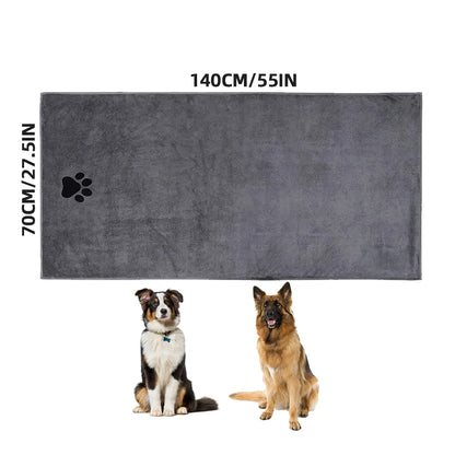 3 Size Options Microfiber Pet Bath Towel Embroidered Super Soft Absorbent Cat for Dogs Grooming Supplies