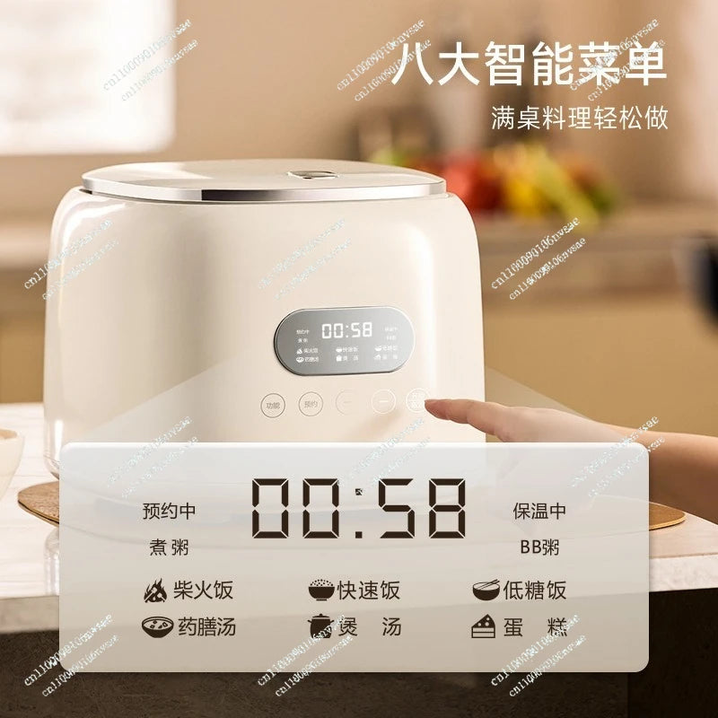 Rice cooker stainless steel 0 coated 3-4 people mini household rice soup separation 2-3 people rice cooker