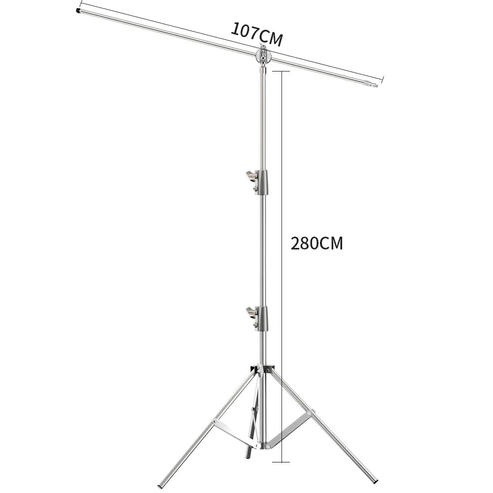 290cm Air Pressure Tripod Bearing 10kg for Camera Stainless Steel Light Stand For Ring Light Live Youtube and Photography Soft
