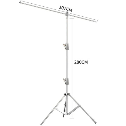 290cm Air Pressure Tripod Bearing 10kg for Camera Stainless Steel Light Stand For Ring Light Live Youtube and Photography Soft