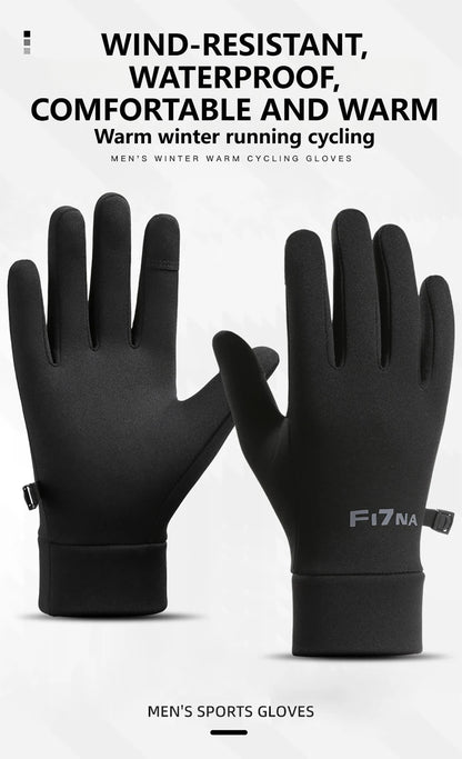 GTUBIKE Autumn Winter Outdoor Cycling Gloves Gym Fitness Sports Running Warm Touch Screen Nonslip Gloves Motorcycle Gloves