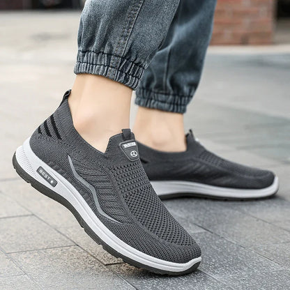 Men Casual Shoes Breathable Sneakers Mens Lightweight Walking Running Shoes Slip on Loafers for Couple Zapatillas Hombre Size 44