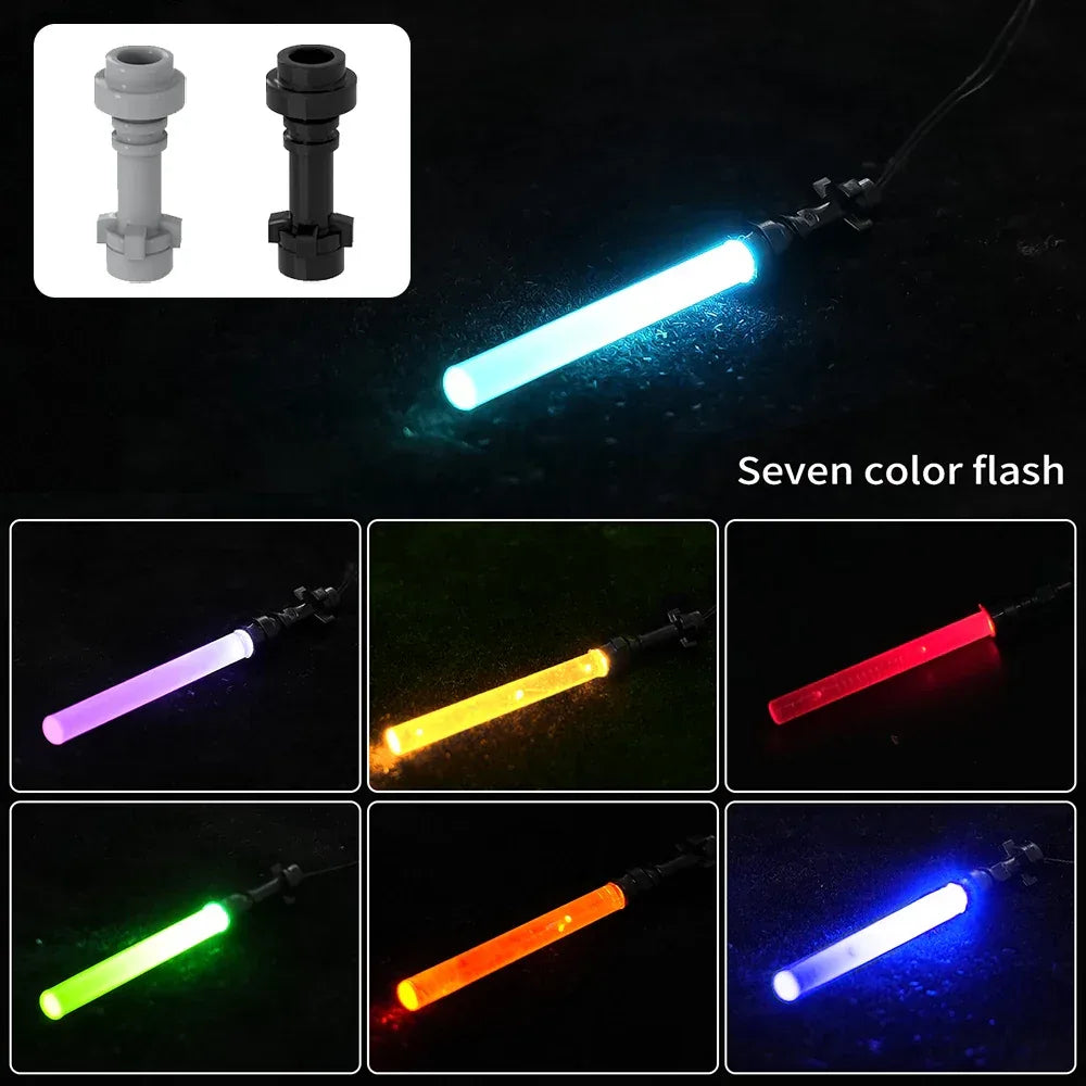 Famous Star Movies LED USB Glowing Light saber Building Block Weapon Accessories Toys Children Boy Educational Birthday Toys DIY