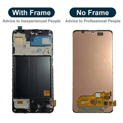 OLED/Incell For Samsung A51 A515 A515F A515F/DS A515FD LCD Display Touch Screen Digitizer Assembly with Frame