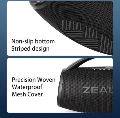 ZEALOT S97 80W Wireless speaker, Outdoor Portable Subwoofer Speaker, Hifi Sound quality,Dual Pairing, Fast Charging,16000mAh.