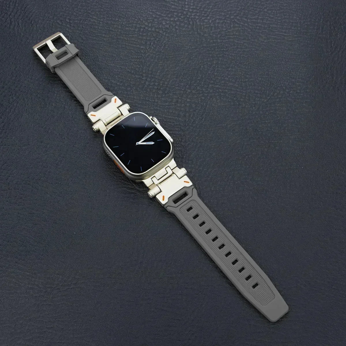 Silicone Sport Band for Apple Watch Ultra 49mm 45mm 42 44mm Rubber Strap for iWatch Series 9 8 7 se 6 5 4 ultra 2 49 Correa