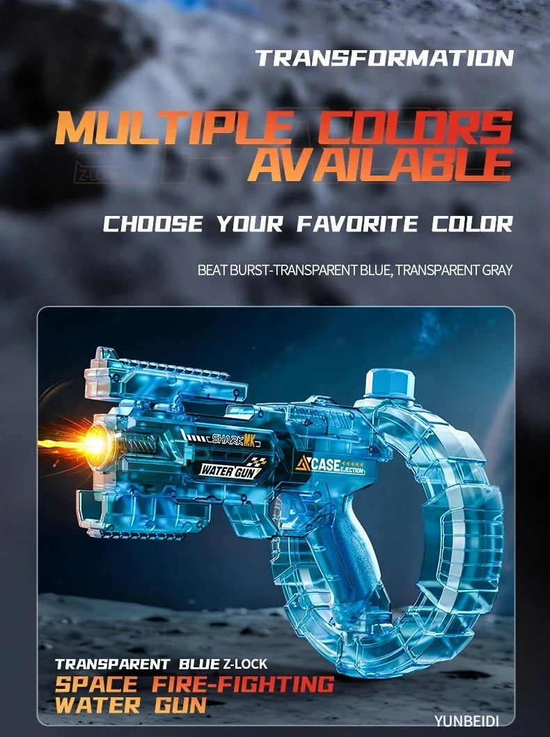 Electric Water Gun with Flashing Function That Continuously Delivers Powerful Water Spray Summer Outdoor Toy Children's Gift