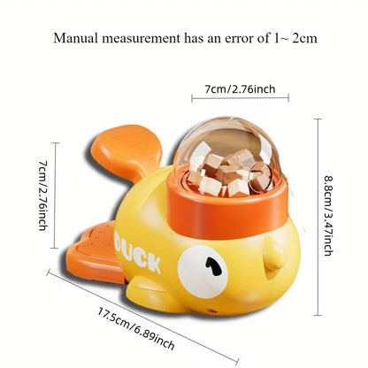 Pet slow food bowl, duck dog snack dispenser, slow anti-swallowing dog food feeder interactive feeder for small and medium pets