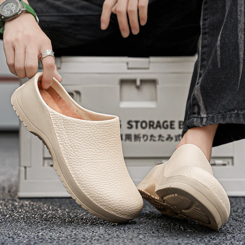 Men Chef Shoe Slippers Couples Garden Clogs Women Water Proof Cozy Sandals For Pet Workers Outdoor Fishing Shoes Doctor Shoes