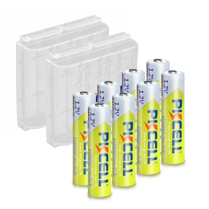 8PC PKcell Rechargeable AAA 1000mAh 1.2V Lithium Batteries 3A NI-MH Rechargeable Battery Suitable For Toys TV remotes Flashlight