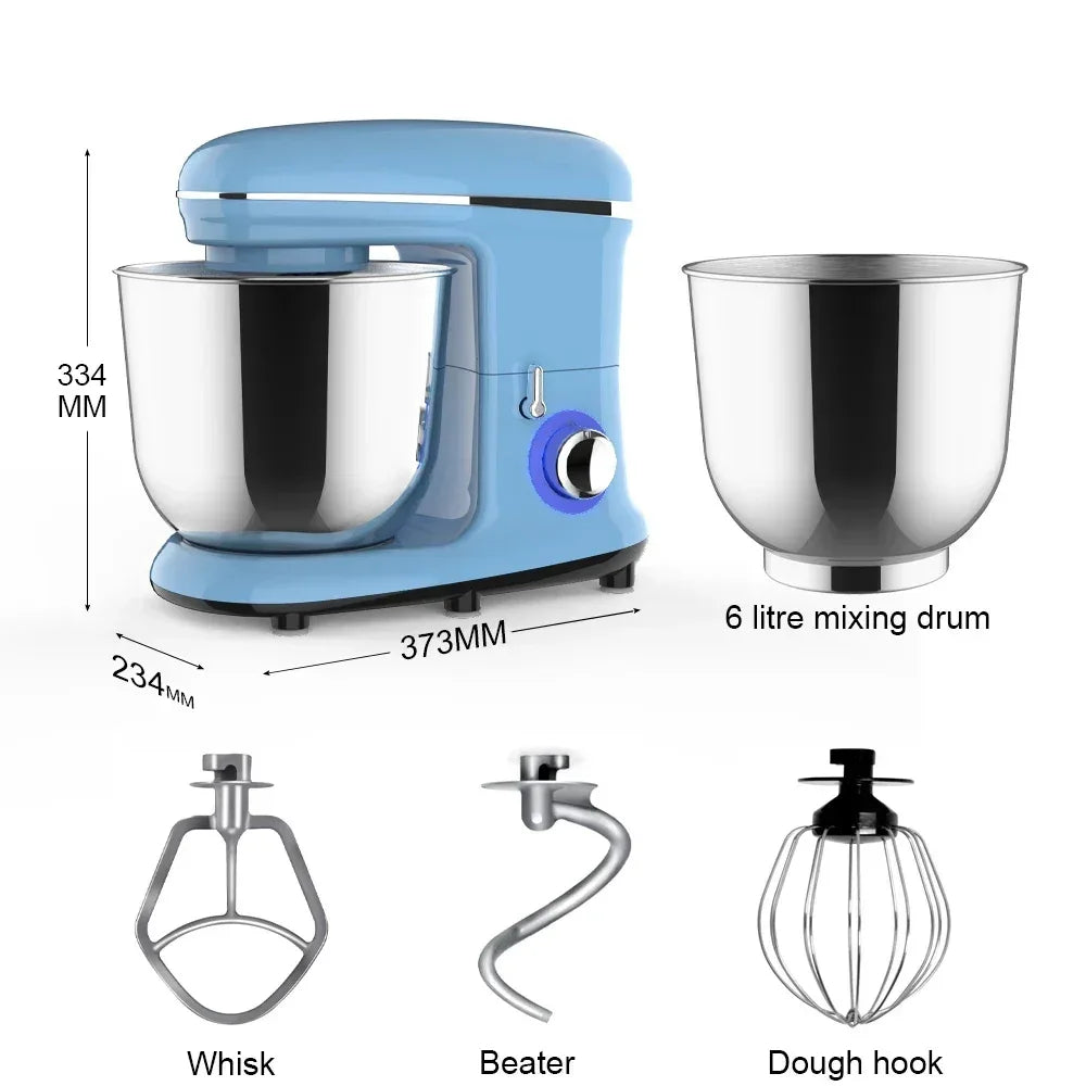 -for Professional Cake Food Mixer Bread 1500W 6L Planetary Aid Kitchen Robot Dough Stand Mixer