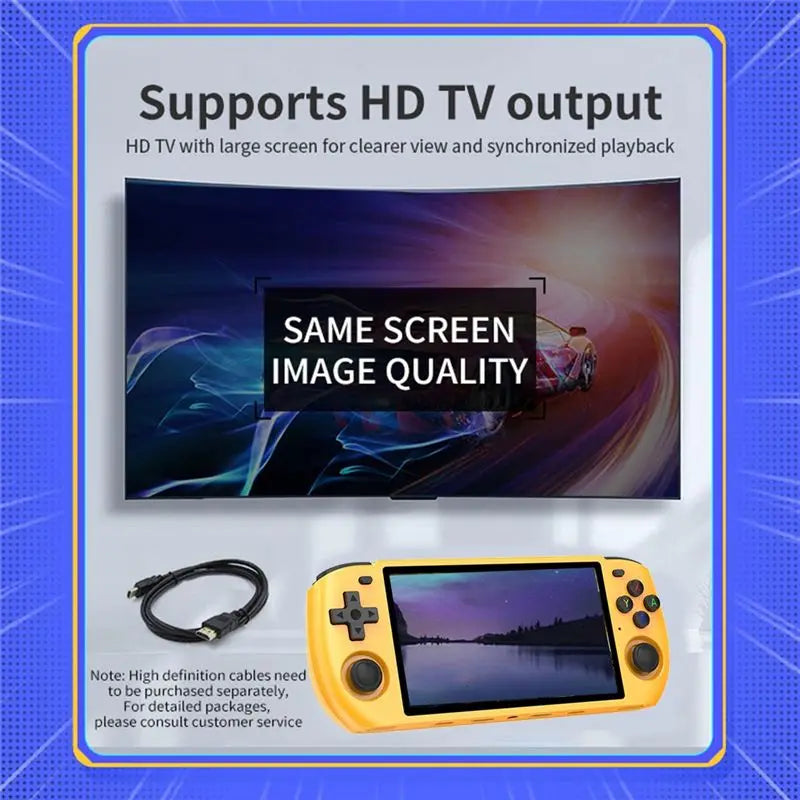 FFYY-RGB10 Max3 Retro Game Console 16G+256G 5.0 Inch Handheld Video Game Console For MAME PSP N64 GBA NDS Emulator Easy Install