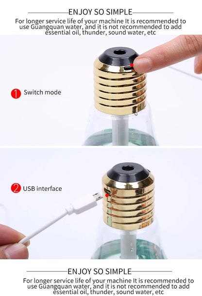 New Small Bulb Humidifier Bedroom Ultra Large Mist Desktop Air Humidifier
