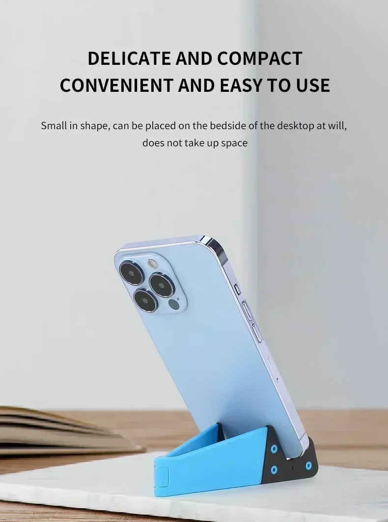 Portable Mini Phone Tablet Holder Desktop Lazy Stand for iPhone 16 15 14 13 Pro Max iPad Samsung S23 Foldable Smartphone Mount