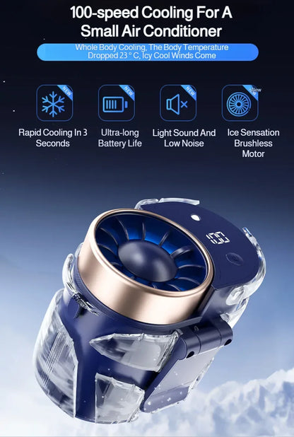 Outdoor Portable Small Fan Long Range High Wind Usb Charging Hanging Waist Fan Cooling Portable Fan