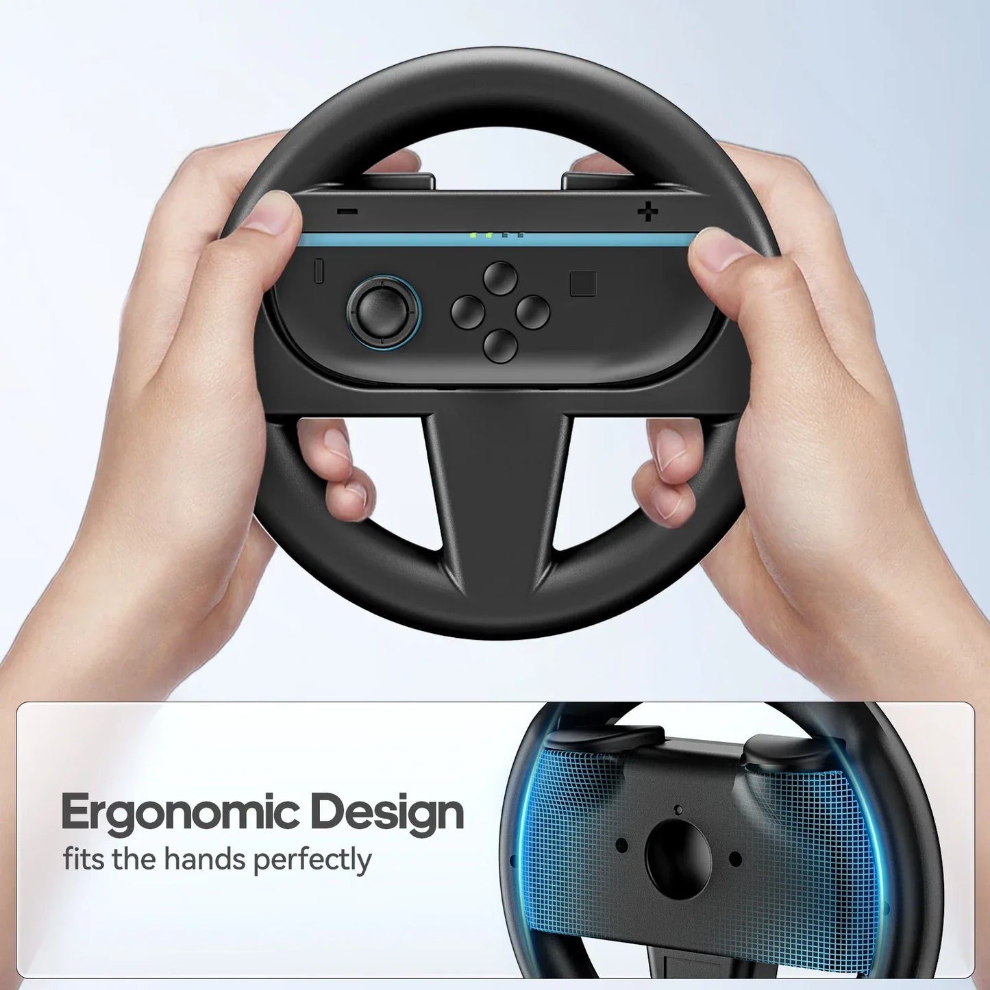 Steering Wheel for N-Switch 2 Joycon (2025), for Switch 2 Racing Wheel for NS2 Racing Games Accessories with Ergonomic Design
