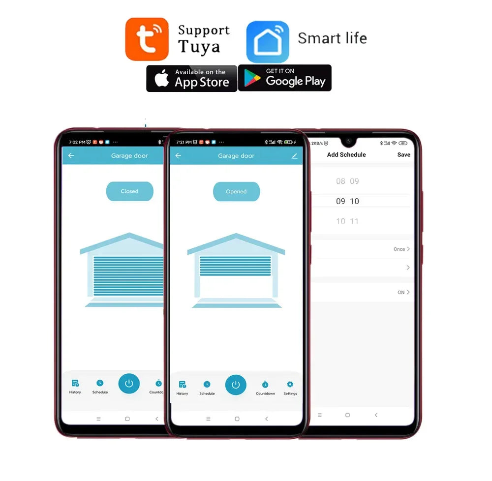 Wofea WiFi Smart Garage Door Opener Controller DC12/DC24V Works with Alexa Google Home 2.4G APP No Gateway Required
