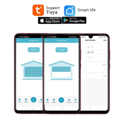 Wofea WiFi Smart Garage Door Opener Controller DC12/DC24V Works with Alexa Google Home 2.4G APP No Gateway Required