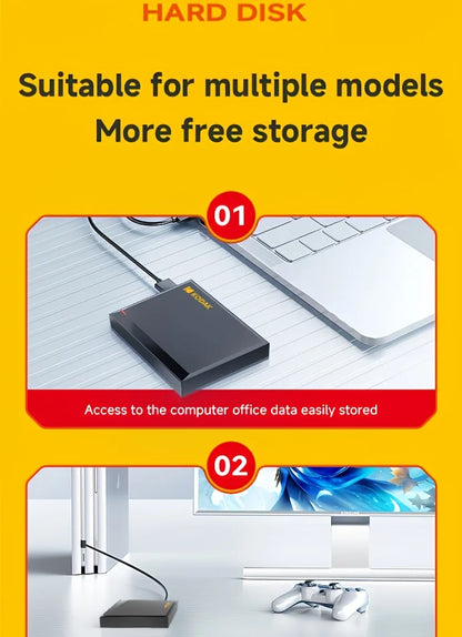KODAK P190 Portable External Hard Drive 500GB 1TB USB 3.0 HDD Mechanical Mobile Disk for PC Laptop Gaming Storage