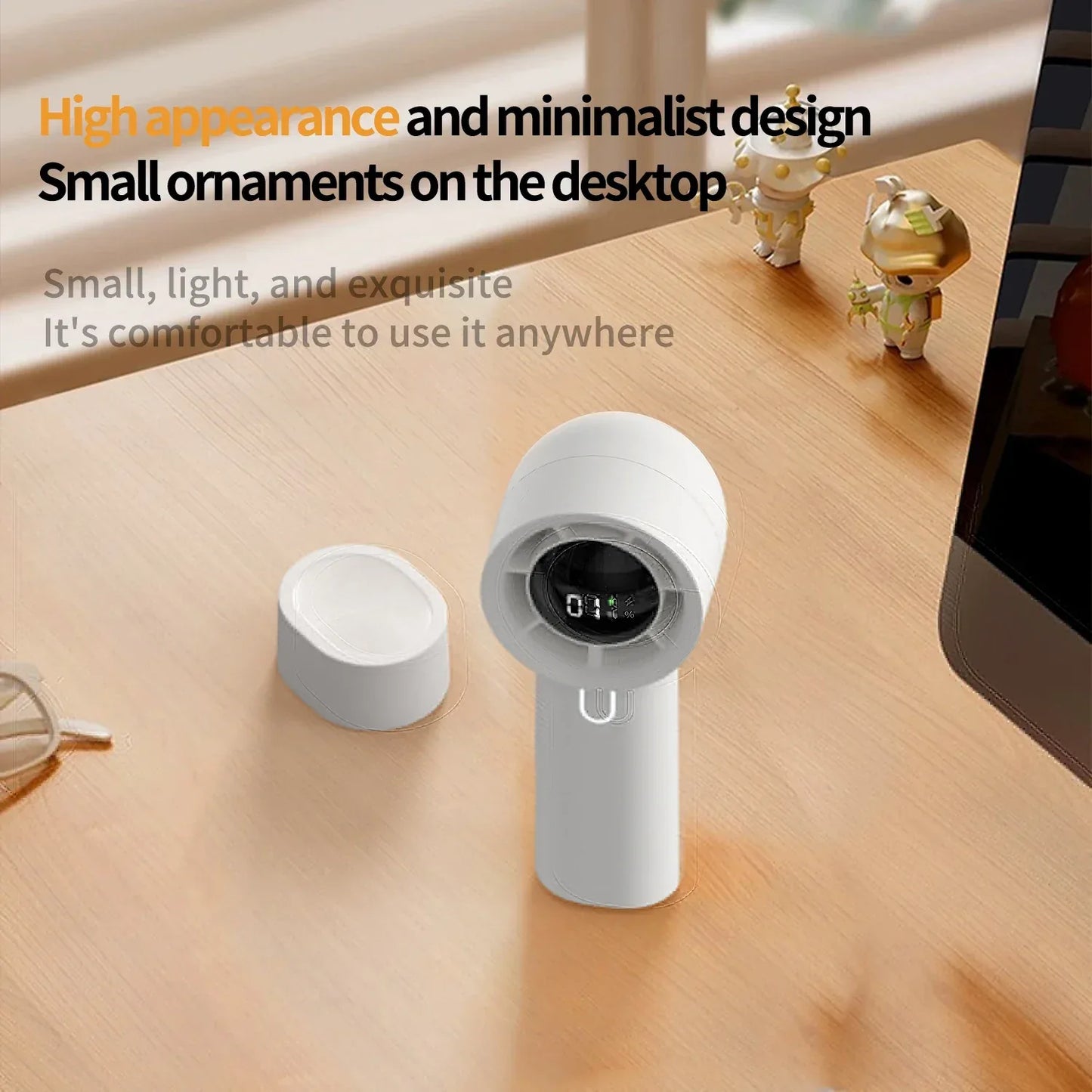 2025 New 3000mAh 100 Gears High Speed Fan Mini Air Conditioner Portable Fan Air Cooler with LED Display Screen Super Cool Wind