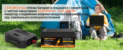 MFUZOP 12V100ah Portable Rechargeable LiFePO4 Battery Built in Smart BMS Deep Cycle 10000+ for RV Solar No VAT