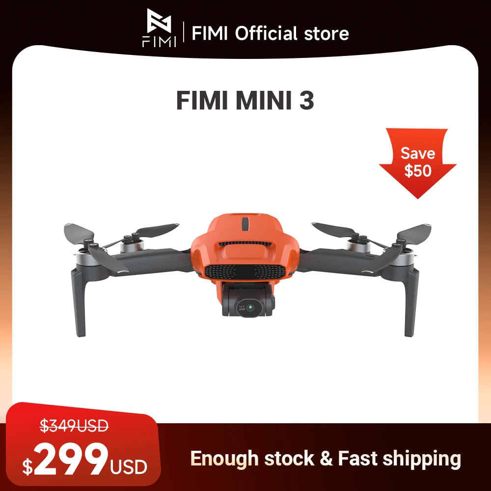 FIMI MINI 3 new Camera Drone 249g 4K 60fps AI Super Night Video 9KM flight distance 1/2-inch 48MP Sensor mini pro drone