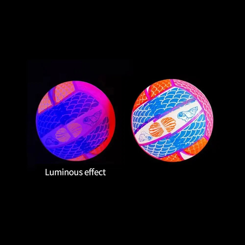 Luminous Ball Flashing Sport Fitness Portable Inflatable Throwing Bouncy Ball Rubber Parent-child Outdoor Interactive Games Toys