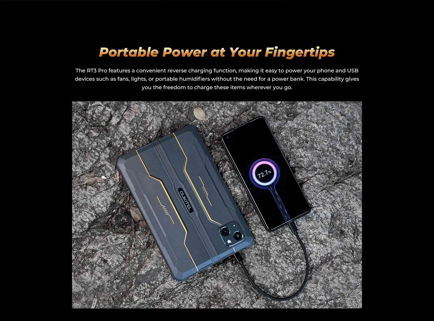 OUKITEL RT3 PRO 8-inch HD Rugged Tablet 13.9mm Ultra-Slim Profile IP68 &IP69K & MIL-STD-810H, 16(4+12)GB +128GB, 5150mAh Battery