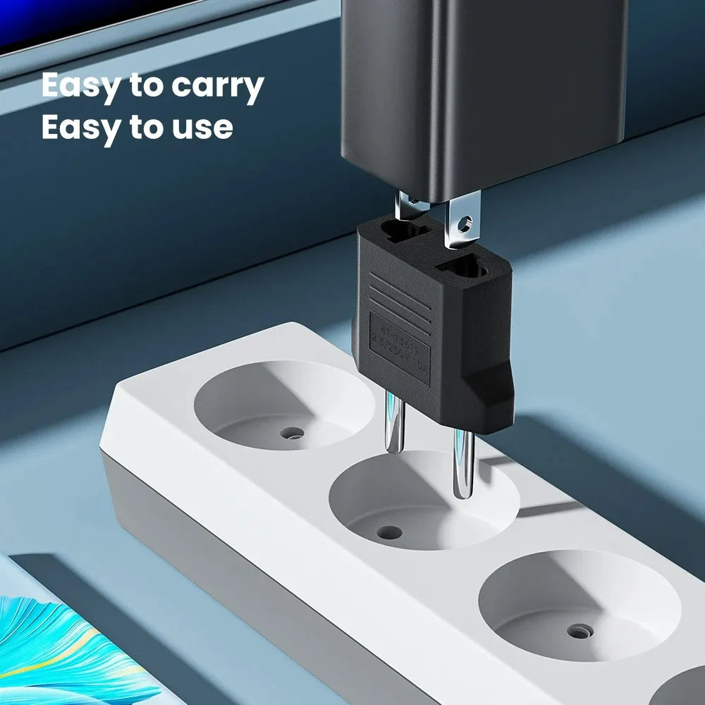 3/5/10pcs Mini US To EU Plug Converter America European Travel Charger Adapter AC Outlet 4.8mm/4.0mm US to EU Converter Socket