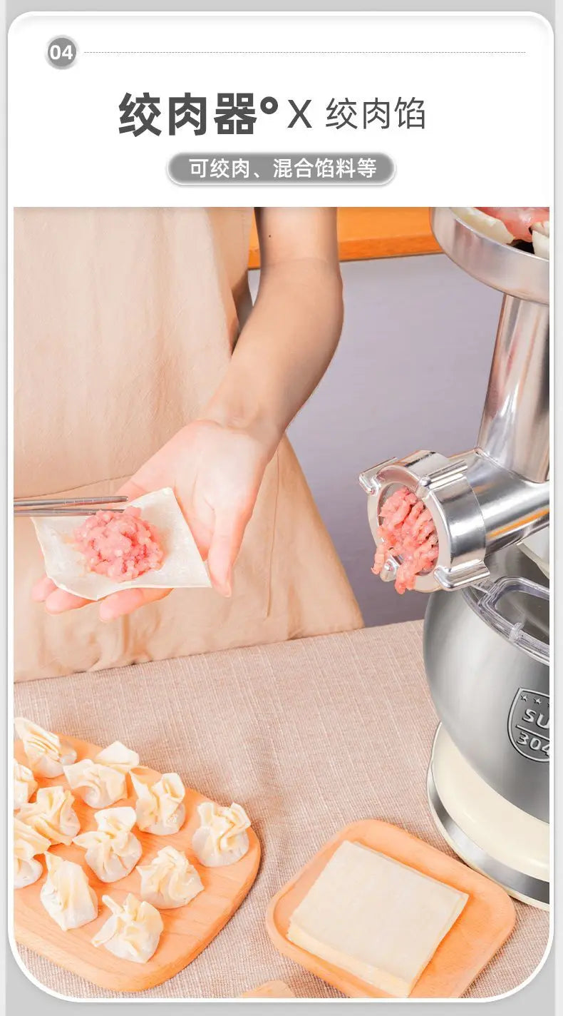 1500W stand Chef Machine mixer Multifunctional  Commercial Mixer Dough Mixer Household Small Automatic New electric blender 220V