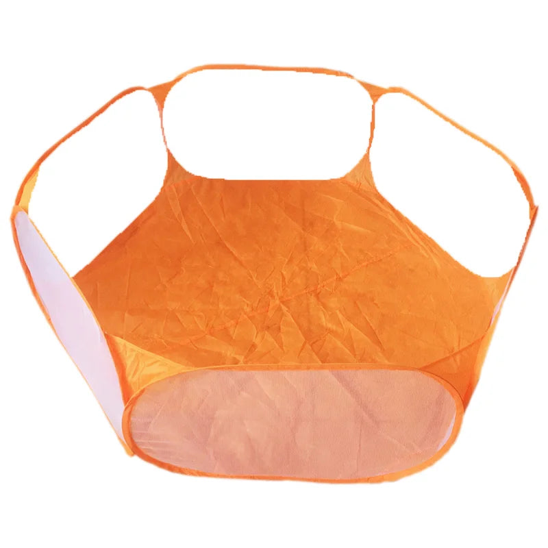 Foldable Open Pet Playpen Portable Transparent Pet Cage Yard Fence for Dog Cat Rabbit Hamster Guinea Pig Indoor Outdoor