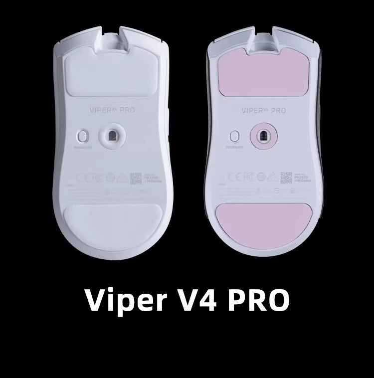 ESPTIGER ICE Mouse Skates for Razer Viper V4 Pro High Purity PTFE Mouse Feet 2.5D Edge Glides Curve Edge