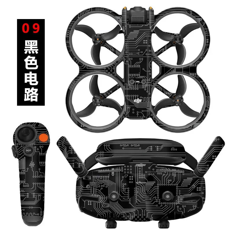 Stickers Skin Set Protective Film for DJI Avata 2 Motion Rocker 3 Goggles 3 Anti-scratch Protective Film Refit Decals Accessory