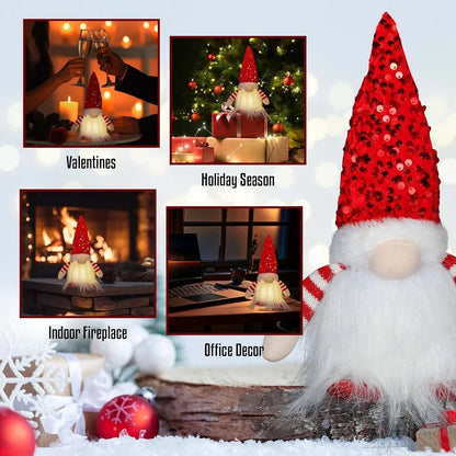 Gnome de Noël LED en peluche, Père Noël, décoration naine sans visage, jouet Joyeux Noël, Noël et Nouvel An, décoration pour la maison