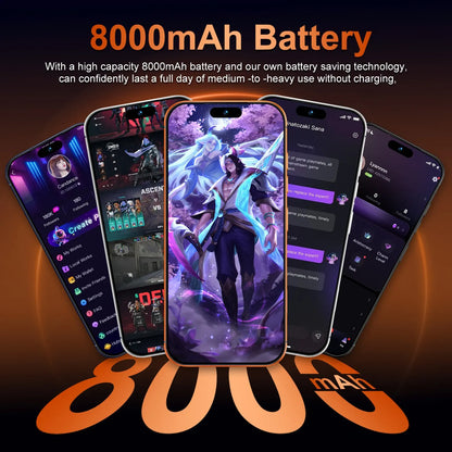 2026 Hot High Quality i17 Pro Max Original Intelligent 4G 5G Dual Card Dual Standby System Global Version 8000mAh Battery