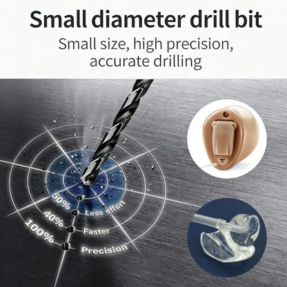 High Speed Steels Twist Drill for Drilling Hard Earmold Sound Outlet Shaping Hard Earmolds Small Diameter Drill Bit Tiny Drill