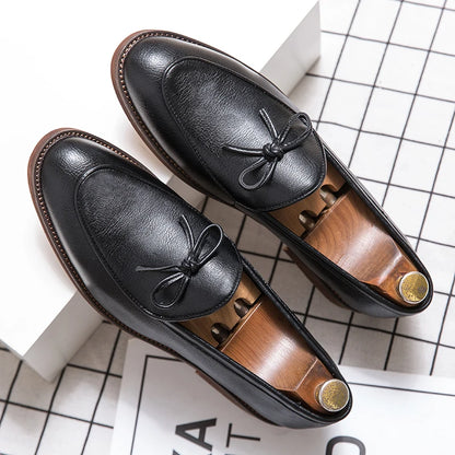 Men Casual Shoes Fashion business dress Soft Moccasins Loafers High-Quality men Leather Wedding shoes Gommino Zapatos Chaussure