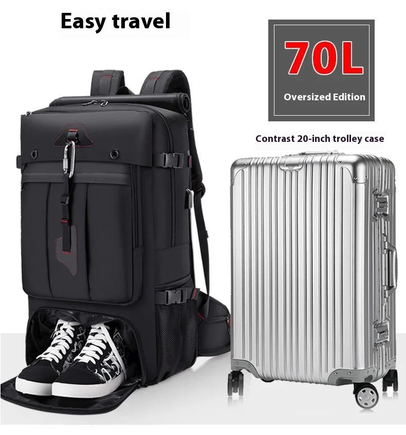 50L 70L Large Capacity Travel Backpack Luggage Sports Training Fitness Independent Shoes Storage Bag Laptop Bags
