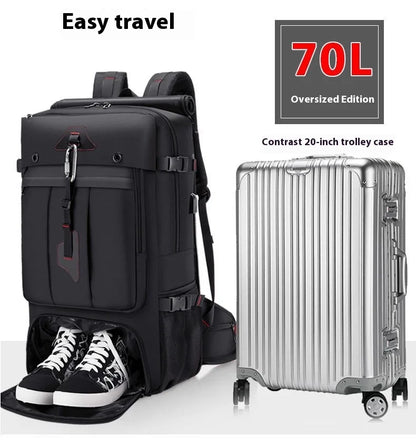 50L 70L Large Capacity Travel Backpack Luggage Sports Training Fitness Independent Shoes Storage Bag Laptop Bags