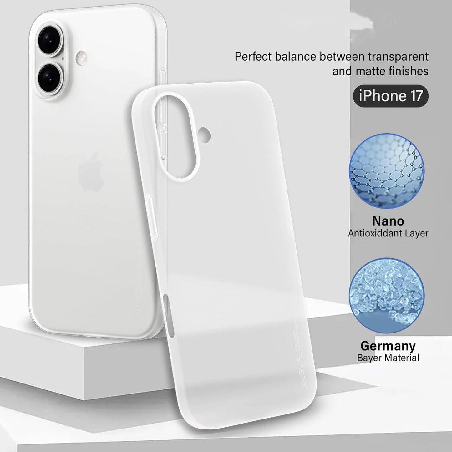 Slim Thin Translucent Matte Case For iPhone 17 Air 17E 16E 16 Pro Max 15 Plus 14 13 12 11 Anti-Fingerprint Phone Cover Accessory