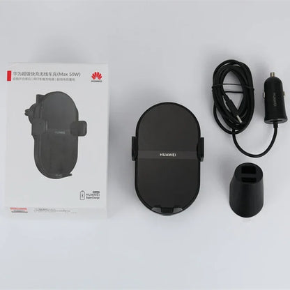 Huawei SuperCharge Wireless Car Charger 50W Max Intelligent Both Side Sensor Mounting Dual Charging 3D Cooling Fast Charger