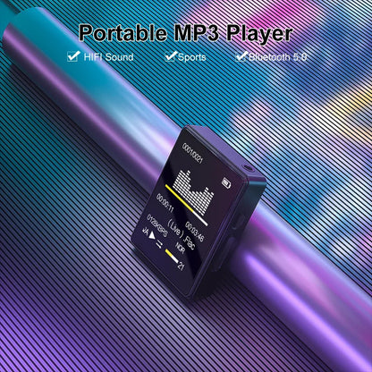 128G MP3 Player Bluetooth 5.4 HiFi MP3 Music Player Built-in Speaker 2.4inch Touch Screen MP4 Player with E-book/Video Recording